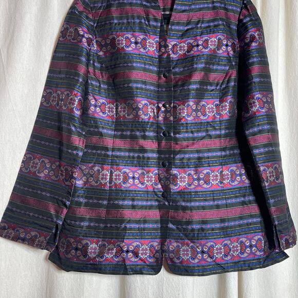 Vintage Talbots Silk Blend Paisley Button Down Blazer Women’s Sz 8 - Picture 3 of 9